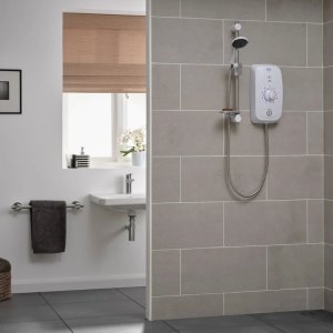 Triton Omnicare Ultra Thermostatic Electric Shower 9.8kW - White (CINCULT09W) - main image 2