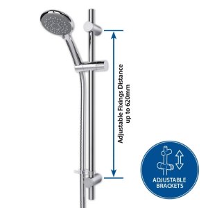 Triton Pro-Fit-8000 Series DuraFlow Shower Rail Kit - Chrome (TSKFPRO8000CH) - main image 2