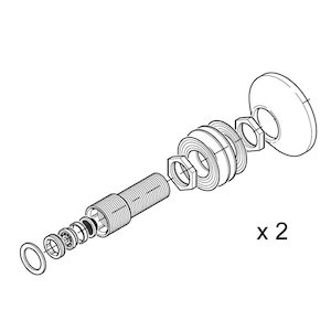 Triton Unichrome bar valve fixing kit (UNPIPCON) - main image 2
