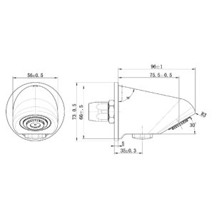 Triton Vandal Resistant Shower Head - Chrome (VREXBTCEV2) - main image 2