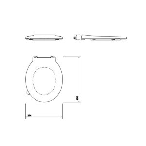Twyford Avalon/Sola Toilet Seat - White (AV7875WH) - main image 2