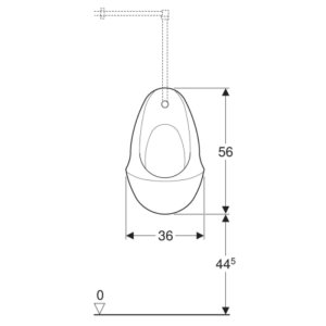 Twyford Spectrum Urinal for Concealed Cistern (VC7004WH) - main image 2