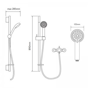 Aqualisa Aspire DL exposed shower mixer (ASP001EA) - main image 3