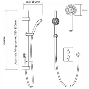 Aqualisa Dream DCV with adjustable head - HP/Combi (DRMDCV001) - main image 3