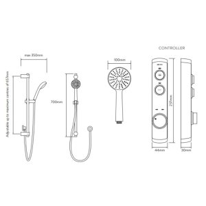 Aqualisa iSystem concealed digital shower with adjustable shower head - HP/Combi (ISD.A1.BV.21) - main image 3