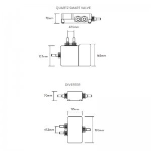 Aqualisa iSystem exp digital shower with adj shower head & bath filler overflow - gravity pumped (ISD.A2.EV.DVBTX.14) - main image 3