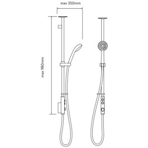 Aqualisa iSystem Exposed Digital Shower with Adjustable Shower Head - Gravity Pumped (ISD.A2.EV.21) - main image 3