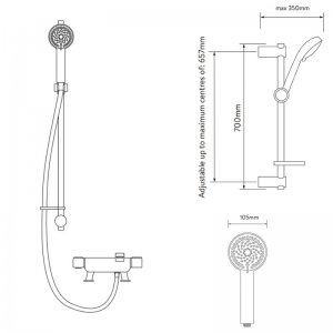 Aqualisa Midas 220 bath shower mixer (MD220BSM) - main image 3