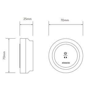 Aqualisa Unity Q Smart Shower Divert Remote Control (UTQ.B3.DVDS.23) - main image 3