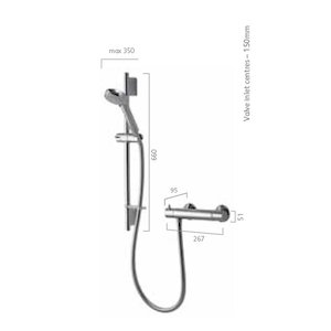 Aqualisa Midas 200 bar mixer shower - HP/Combi (MD200BAR) - main image 3