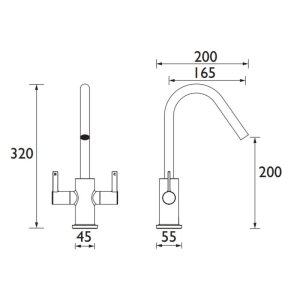 Bristan Cashew Easyfit sink mixer - chrome (CSH EFSNK C) - main image 3