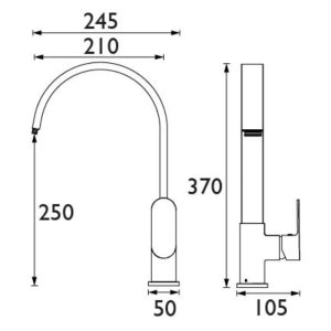 Bristan Cherry Easyfit sink mixer - chrome (CHR EFSNK C) - main image 3