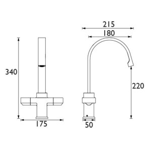 Bristan Chocolate Easyfit sink mixer - chrome (CHO EFSNK C) - main image 3