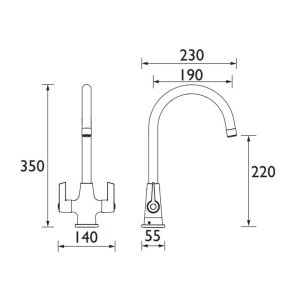 Bristan Echo Easyfit Sink Mixer- Chrome (EC SNK EF C) - main image 3