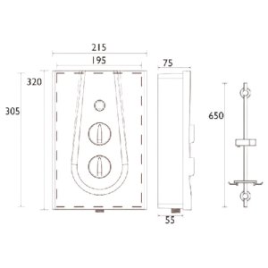 Bristan Glee Electric Shower 10.5kW - White (GLE3105 W) - main image 3