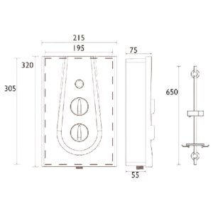 Bristan Glee Electric Shower 9.5kW - White (GLE395 W) - main image 3