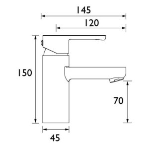 Bristan Nero Basin Mixer - Chrome (NR BASNW C) - main image 3