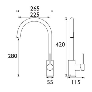 Bristan Pistachio Easyfit Sink Mixer - Chrome (PST EFSNK C) - main image 3