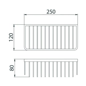 Bristan Small Wall Fixed Wire Basket - Chrome (COMP BASK03 C) - main image 3