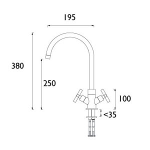 Bristan Tangerine Easyfit Sink Mixer - Chrome (TNG EFSNK C) - main image 3