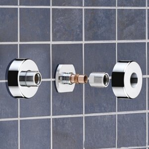 Bristan wall mounting fixing plates (pair) - chrome (WMNT10 C) - main image 3