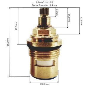 Bristan 3/4" tap cartridge (pair) (VS03-C20 PAIR) - main image 3