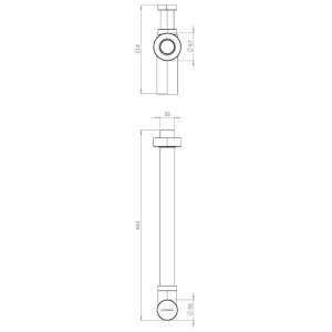 Burlington Tall Bottle Trap - Brushed Nickel (BUR_BTR0402L) - main image 3