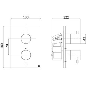 Crosswater Crossbox MPRO Single Outlet Mixer Shower Valve - Chrome (PROCB1000RC) - main image 3