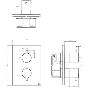 Crosswater Crossbox MPRO Single Outlet Mixer Shower Valve - Matt Black (PROCB1000RM) - main image 3