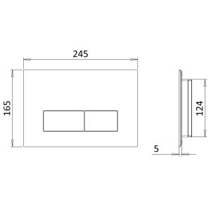 Crosswater MPRO Stainless Steel Flush Plate - Brushed Brass (MPROSPLATEF) - main image 3