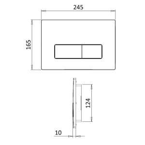Crosswater MPRO Flush Plate - Chrome (MPROFLUSHC) - main image 3