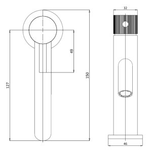 Crosswater MPRO Fluted Basin Tap - Brushed Brass (PRO110DNF_F) - main image 3