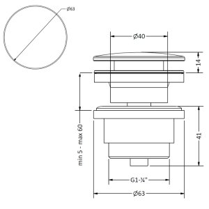 Crosswater MPRO Industrial Basin Click Clack Waste - Brushed Brass (PRI0260UB) - main image 3