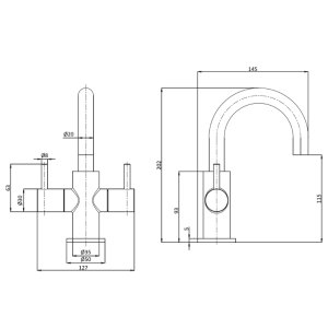 Crosswater MPRO Mini Fluted Basin Tap - Brushed Brass (PRO118DNF_F) - main image 3