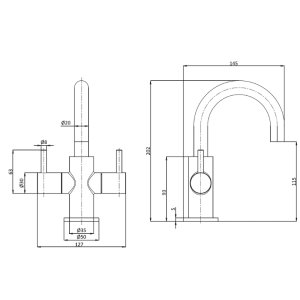 Crosswater MPRO Mini Fluted Basin Tap - Brushed Nickel (PRO118DNL_F) - main image 3