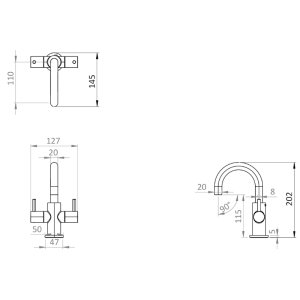 Crosswater MPRO Mini Fluted Basin Tap - Chrome (PRO118DNC_F) - main image 3