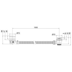 Crosswater Overflow Bath Filler With Waste - Slate (BFW0360T) - main image 3