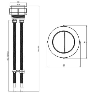 Crosswater Push Button for Close Coupled WC - Brushed Bronze (WCBUTTONBZ) - main image 3