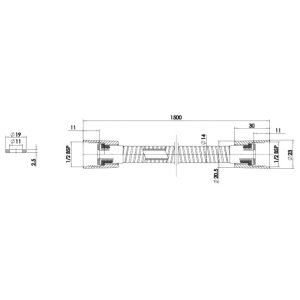 Croydex 1.5m Reinforced Stainless Steel Shower Hose (AM550441) - main image 3