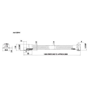 Croydex 1.5m Stretch Reinforced Shower Hose - Chrome (AM156041) - main image 3