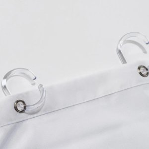 Croydex 2000mm x 2000mm high performance/professional textile shower curtain - white (GP85107) - main image 3