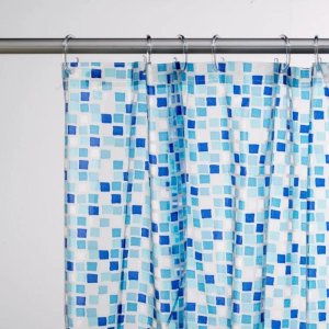 Croydex Blue Mosaic Shower Curtain (AE543424) - main image 3