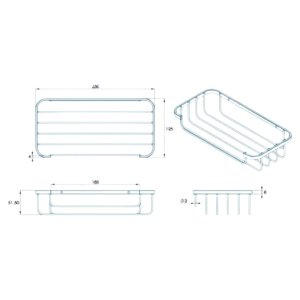 Croydex Cosmetic Basket - Chrome (QM260641) - main image 3