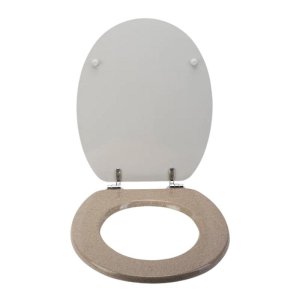 Croydex Dorney Flexi-Fix Toilet Seat - Sandstone Effect (WL601915H) - main image 3