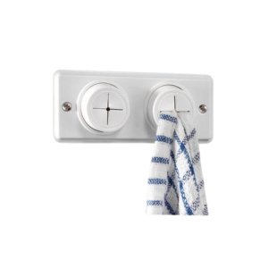 Croydex Double Cloth Holders - White (DB362110U) - main image 3