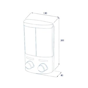 Croydex Double Shampoo/Soap Dispenser - White (PA660622) - main image 3