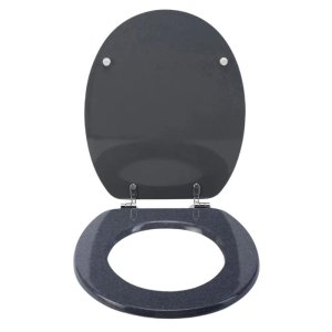 Croydex Dove Flexi-Fix Toilet Seat - Granite Effect (WL601931H) - main image 3