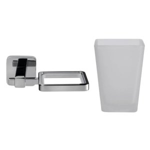 Croydex Flexi-Fix Camberwell Tumbler and Holder - Chrome (QM921841) - main image 3