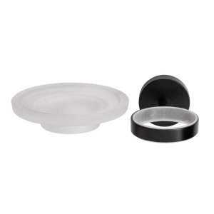 Croydex Flexi-Fix Epsom Black Soap Dish and Holder (QM481921) - main image 3