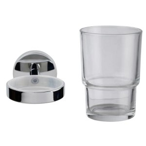 Croydex Flexi-Fix Epsom Tumbler and Holder - Chrome (QM481841) - main image 3